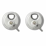 Cadenas a disque 70 mm, 2 pieces, cles identiques