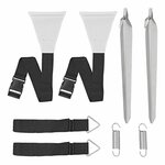 Kit de sangles anti-tempete 2x 3,2 m avec fixation de tendon pour rail de store