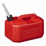 Bidon 10L plastique rouge homologue ONU (modele bas)