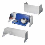 Pare-brise de cuisine en 3 parties en acier pliable + extensible 38,5/73 x 27 x 24 cm