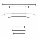 Support de bache metallique extensible de 100 a 155 cm pour bache de remorque