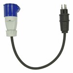 Rallonge 40 cm 3x1,5 mm² de la prise suisse vers la prise CEE