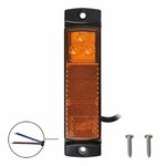 Feu de gabarit lateral 12/24V orange 126x30mm LED sous blister