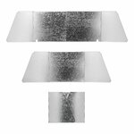 Pare-brise de cuisine en 3 parties en acier pliable + extensible 37/70 x 32 x 28 cm