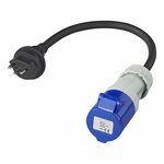 Rallonge 40 cm 3x2,5 mm² de la prise suisse vers la prise CEE