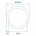 Tuyau d'eau potable bleu 5,00 m diametre 10 x 15 mm