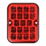 Feu antibrouillard arriere 100x81mm 19LED sous blister