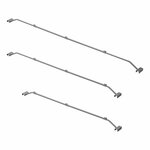 Support de bache metallique, extensible, 140,5-208 cm, pour bache de remorque