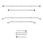 Support de bache metallique, extensible, 140,5-208 cm, pour bache de remorque