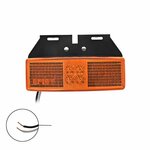 Feu de gabarit lateral 12/24V orange 110x40mm LED avec support sous blister