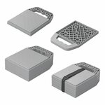 Plaques de base empilables avec poignee - lot de 4