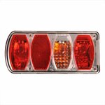 Feu arriere 6 fonctions 222x100mm gauche sous blister