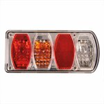 Feu arriere 6 fonctions 222x100mm droit sous blister