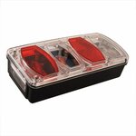 Feu arriere 6 fonctions 222x100mm droit sous blister