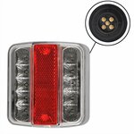 Feu arriere 4 fonctions 98x105mm 14LED avec EC 5 broches sous blister