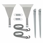 Jeu de sangles anti-tempete 2x 4,8 m avec fixation de tendon pour rail de store