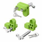 Serrure de support a visser avec 2 cles