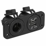 Kit d'encastrement : prise DIN + port USB double type A 2x2100mA sous blister