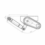 Support d'amortisseur  90 x 50 mm - lot de 2 pieces
