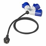 Rallonge 150 cm 3x1,5 mm² de prise Schuko vers 3xCEE