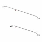 Support de bache en aluminium, extensible, 108-146 cm, pour bache de remorque