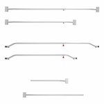 Support de bache en aluminium, extensible, 108-146 cm, pour bache de remorque