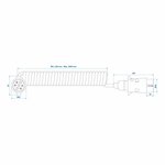 Cable spirale 3M avec 2x fiches 7 broches PVC sous blister