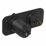Kit d'encastrement : voltmetre 6-30V + port USB double type A 2x2100mA