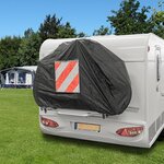 Housse de velo pour 2 velos avec compartiment coulissant pour tableau marqueur