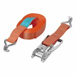 Sangle d'arrimage a cliquet + 2 crochets 8 metres 5000kg