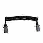 Cable spirale 4,5 m avec 2 fiches 7 broches en metal