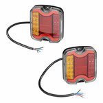 Feu arriere 4 fonctions 105 x 95 mm LED + GLOW gauche