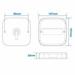 Feu arriere 12V 5 fonctions 107x107mm 8LED