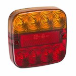 Feu arriere 12V 5 fonctions 107x107mm 8LED sous blister
