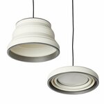 Lampe suspendue LED pliable en silicone blanche diametre 15 cm