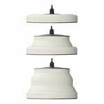 Lampe suspendue LED pliable en silicone blanche diametre 15 cm