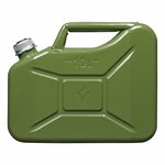 Bidon 10L metal vert avec bouchon a vis magnetique homologue UN-TuV/GS