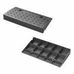 Bloc de rampe pour bord sureleve 70 mm noir - lot de 2 pieces