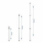 Mat de tente telescopique 3 pieces 93-230 cm - lot de 2 pieces