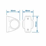 Feu de largeur 12/24V rouge/blanc/orange 101x82mm LED