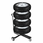 Support de roue mobile avec poignee pour 4 pneus