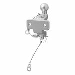 Boule d'attelage combinee argentee version double D20.2/S350 homologuee type E