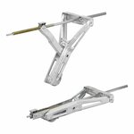 Support d'angle pour caravane 1000 kg 605 x 280 mm H : 470 mm avec mecanisme pivotant etendu