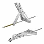 Support d'angle pour caravane 1000 kg 605 x 280 mm H : 470 mm avec mecanisme pivotant etendu
