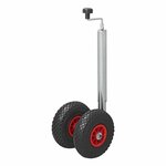 Roue a double nez 48 mm 2x jante en plastique avec pneu pneumatique 260x85 mm