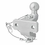 Boule d'attelage combinee argentee version double D21/S350 homologuee type E