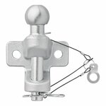 Boule d'attelage combinee argentee version double D21/S350 homologuee type E