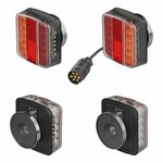 Kit d'eclairage de remorque LED avec aimants cable 7,5 + 2,5 m