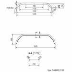 Garde-boue en metal pour essieu tandem 13/14 pouces (21152)