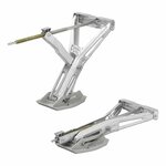 Support d'angle pour caravane 1000 kg 605 x 280 mm H : 470 mm avec pied stabilisateur